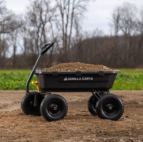 Gorilla Carts Heavy Duty Poly Yard Dump Cart (12 Cu Ft)