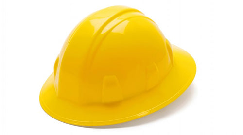 Pyramex Sl Series Full Brim Hard Hat Yellow Full Brim Style 4-Point Ratchet (Yellow)