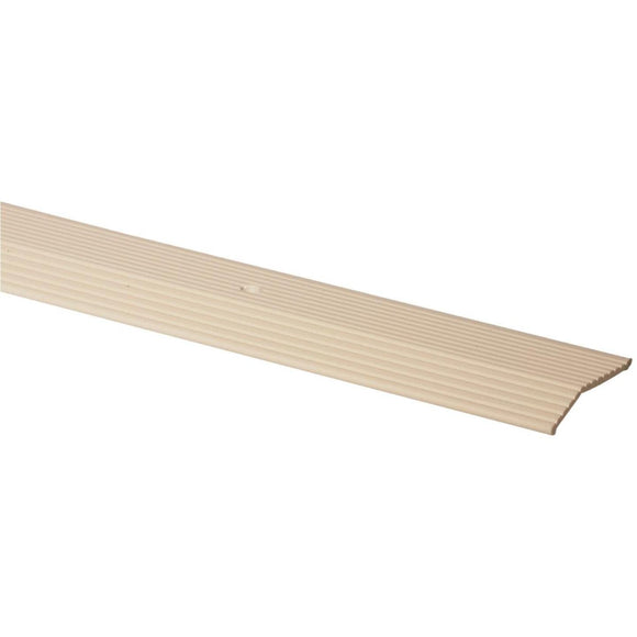 M-D Almond Fluted 1-3/8 In. x 6 Ft. Aluminum Carpet Trim Bar, Wide