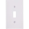 Leviton 1-Gang Plastic Toggle Switch Wall Plate, White