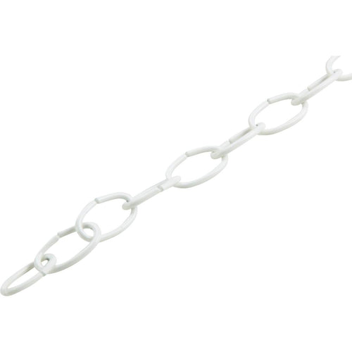 Campbell #10 40 Ft. White Poly-Coated Metal Craft Chain