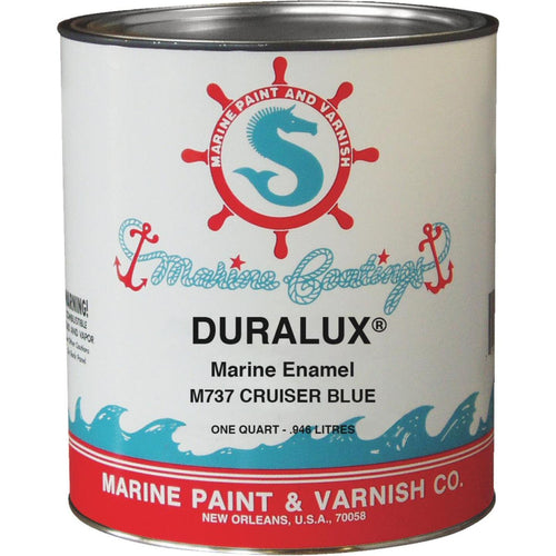 DURALUX Gloss Marine Enamel,Cruiser Blue, 1 Qt.