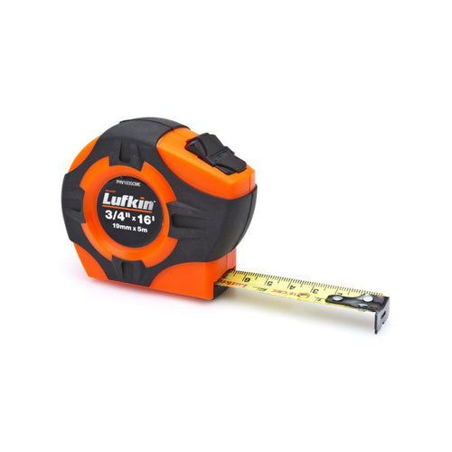 Crescent Lufkin 3/4 x 5m/16' P1000 Series SAE/Metric Yellow Clad A30 Blade Power Return Tape Measure (3/4 x 5m/16')