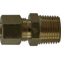 Lead Free Compression Fitting Male Adapter (3/8 Tube OD x 3/4 Male Pipe, Brass)