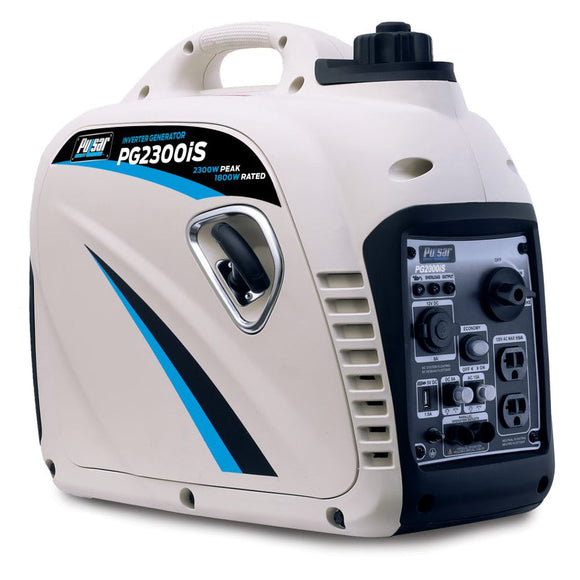 Pulsar 2,300W Portable Gas-Powered Inverter Generator with USB Outlet & Parallel Capability (2300W)