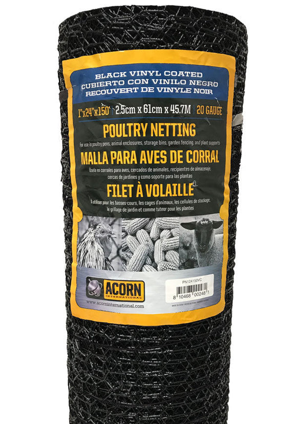 Acorn International Poultry Netting Vinyl Coated 5 ft. x 150 ft. 16-Gauge (5' x 150'x 16-Gauge)