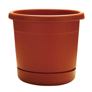 Southern Patio Dynamic Design 16″ Rolled Rim Planter, Terracotta (16, Terracotta)