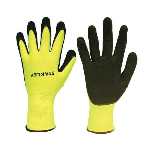 Stanley Hi-Vis Foam Latex-Coated Gloves Large (Large)