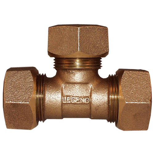 Legend Valve 313-434NL No Lead Bronze Ring Compression X Ring Compression X Ring Compression Tee 3/4 T4451NLCompxcompxcomp