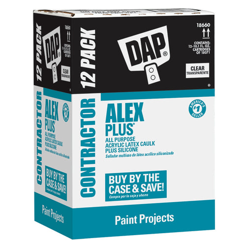 Dap Alex Plus® All Purpose Acrylic Latex Caulk Plus Silicone (10.1 FL OZ, Clear)