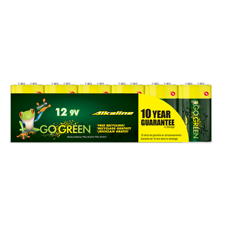 GoGreen Power® Alkaline Batteries 9V 12pk (9V)