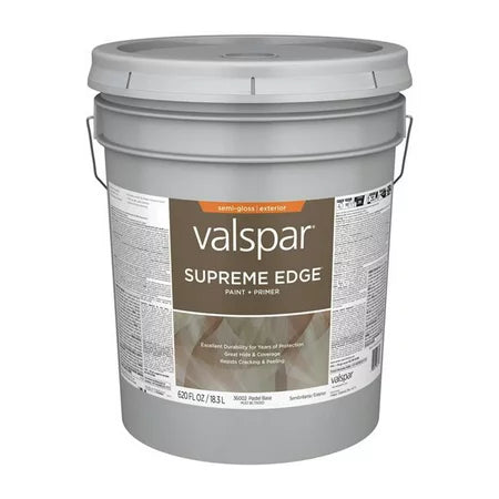 Valspar® Supreme Edge™ Exterior Paint & Primer Semi-Gloss 5 Gallon Pastel Base (5 Gallon, Pastel Base)