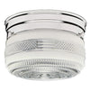 Design House Prismatic Glass Ceiling Mount Fixture in Chrome, 2-Light 8.25-Inch