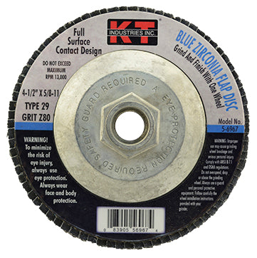 K-T Industries 4.5 X 5/8-11 X 80g T29 Bz Flap Disc (4.5 X 5/8-11 X 80g)