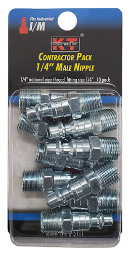 K-T Industries Industrial 1/4'' M Npt1/4'' Nipple 10 Pk (1/4'' x 1/4