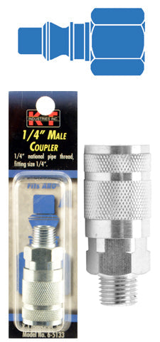 K-T Industries Aro® 1/4'' Male Npt 1/4'' Coupler (1/4'' x 1/4)