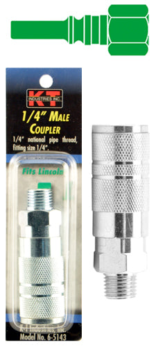 K-T Industries Lincoln® 1/4'' Male Npt 1/4'' Coupler (1/4'' x 1/4)