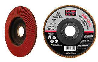 K-T Industries 4.5 X 7/8 X 60g T29 Ceramic Flap Disc (4.5 X 7/8 X 60g)