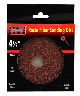 K-T Industries 4-1/2 24 Grit Sanding Disc 3 Pk (4-1/2 24 Grit)