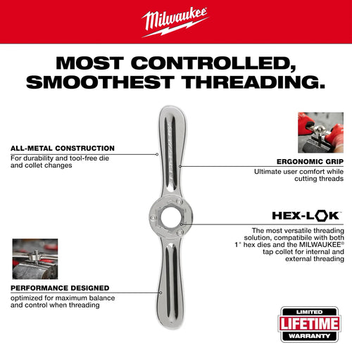 Milwaukee Hex-LOK™ 2-in-1 Tap and Die Threading Handle (2-In-1)