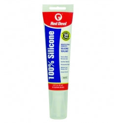 Red Devil 100% Silicone Sealant Squeeze Tube (White) 2.8 Oz (2.8 Oz, White)