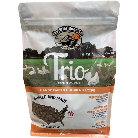 The Wild Bone Co. Trio Premium Dog Food, 3 Lb (3 Lbs)