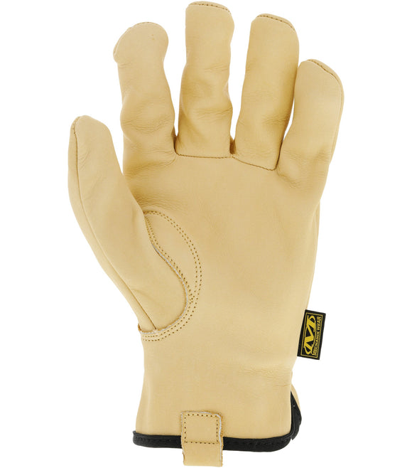 Mechanix Wear Leather Work Gloves Leather Cow Driver Women's Small, Brown