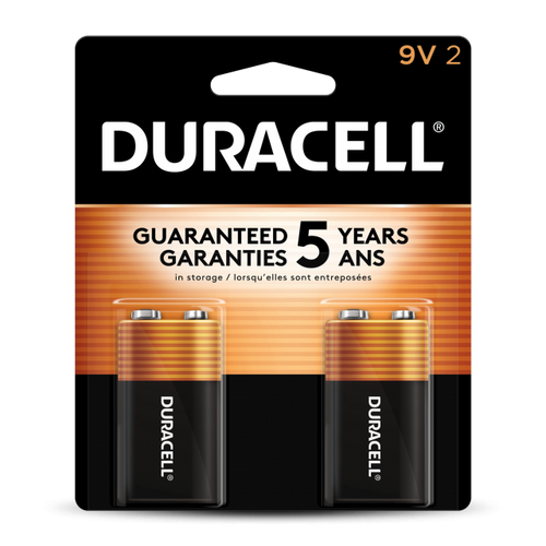 Duracell Coppertop 9V Alkaline Batteries