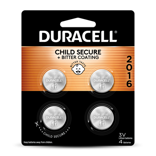 Duracell CR 2016 Lithium Coin Battery with Bitter Coating (CR 2016 1 Pk)