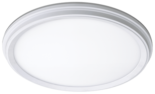 ETi Solid State Lighting 11” LowPro Decorative Flushmount, 3 CCT Color Preference® + 2000K Integrated accent/nightlight, White Finish