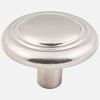 Kasaware 1-1/4 Diameter Traditional Knob with Stepped Ring, 4-pack Satin Nickel Finish (1-1/4, Satin Nickel Finish)