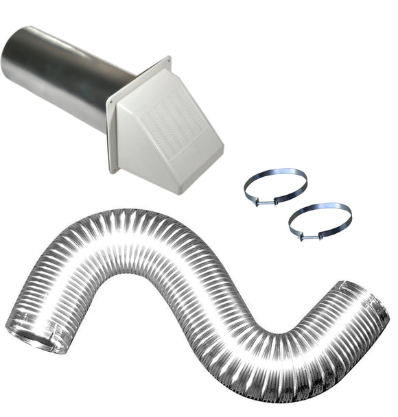 Builders Best All Metal Dryer Vent Kits with Hoods (4