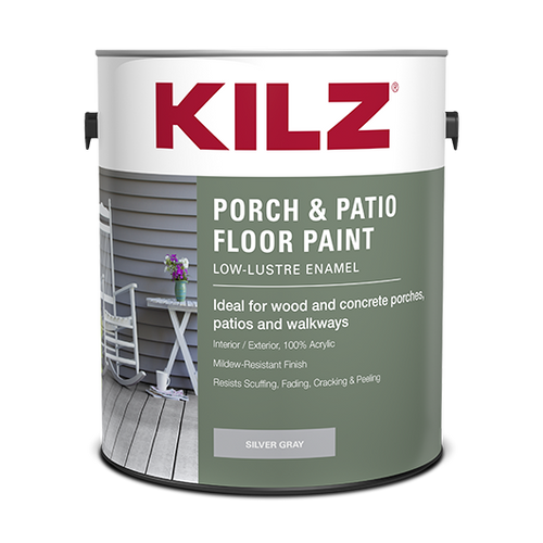 Kilz® Porch & Patio Floor Paint 1 Gallon Silver Gray (1 Gallon, Silver Gray)