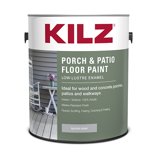 Kilz® Porch & Patio Floor Paint 1 Gallon Silver Gray (1 Gallon, Silver Gray)