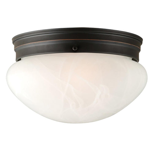 Design House Millbridge Dome Ceiling Light Fixture in Oil-Rubbed Bronze, 2-Light 5.25 H x 9.25 W x 9.25 D