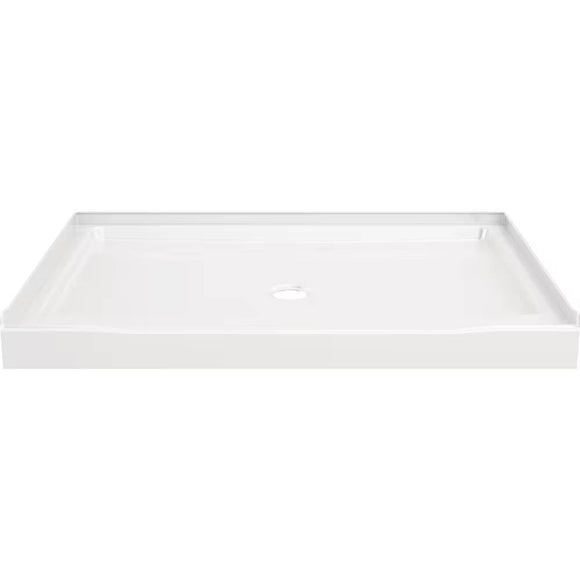 Delta Classic 500 Shower Base, Center Drain, Gloss White, 48 x 34 In. (48