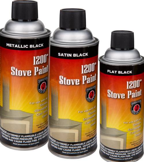 Meeco's Red Devil Aerosol High Temp Stove Paint 12 Oz. Flat Black (12 oz., Flat Black)