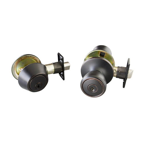 Design House Terrace Entry Door Knob and Deadbolt in Oil-Rubbed Bronze
