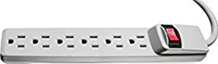 POWER STRIP 2 PACK 6 OUTLET 2.5 IN CORD