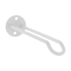 National Hardware Plant Hanger Wall Base 1-1/4x7-in, White