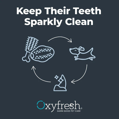 Oxyfresh 100% Natural Rubber Dog Dental Toy – Fun, Easy Way to Clean Dog Teeth