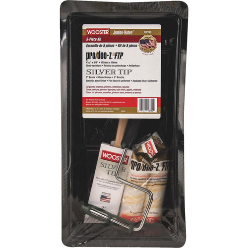 Wooster Pro/Doo-Z FTP Mini Jumbo-Koter & Silver Tip Roller Kit (5-Piece)