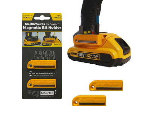StealthMounts Magnetic Bit Holder for Dewalt XR & Flexvolt Tools