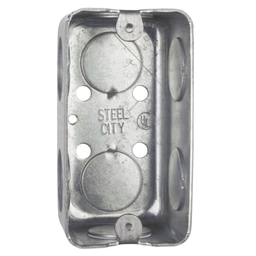 Steel City One Gang Utility Box with 3/4 Knockouts