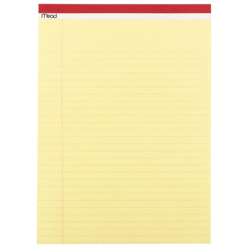 Mead Mead® Legal Pad, 8 1/2 x 11, Canary Yellow
