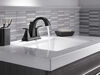 Delta Flynn Two Handle Centerset Bathroom Faucet in Matte Black
