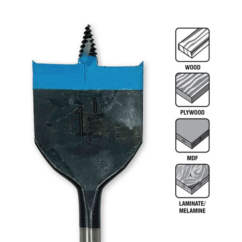 Spyder 14-Piece Assorted Woodboring Spade Bit Set Stinger™