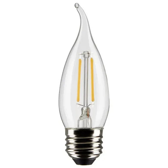 Satco S21848 3 Watt CA10 Medium Base LED Bulb