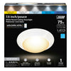 Feit Electric 74006/6WYCA 7.5 in. 12W (75W Replacement) Color Selectable Round LED Ceiling Downlight, White
