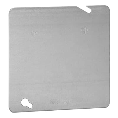 ABB Installation Steel City Square Box Cover, 4-11/16 Inch Square, 72C1-25R